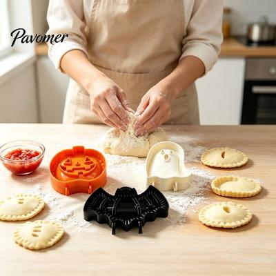 Halloween Backwerkzeuge Kuchenpresse Form, Kürbis/Apfel/Haselnuss/Fledermaus/Geist/Apfel Form, ABS Schnelles Teigwerkzeug Küche Teig für Feiertag Und Gebäck