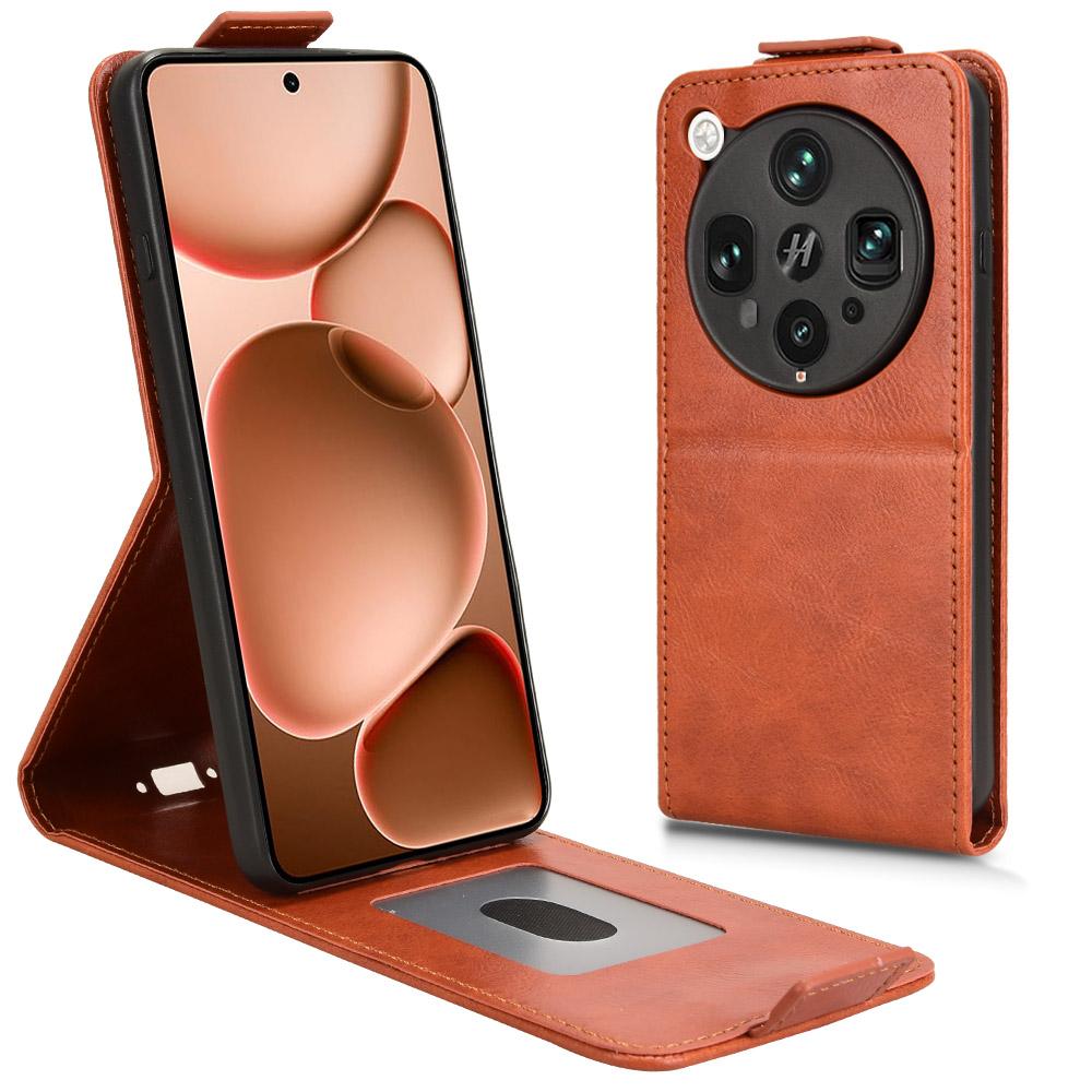 

Для Oppo Find X8 Ultra 5G Чохол-підставка Магнітна застібка Вертикальний відкид Шкіряний чохол для телефону з тримачем для карток Orange