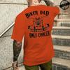 Funny Biker Dad Like A Normal Dad Only Cooler Graphic Print T Shirt Unisex Fashion Summer Short Sleeve Tshirt Papa Clothing Gifts