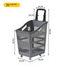 Thickened Plastic Shopping Basket with Wheels Handheld KTV Basket Convenience Store Caddy Vegetable Basket Pull Rod Basket