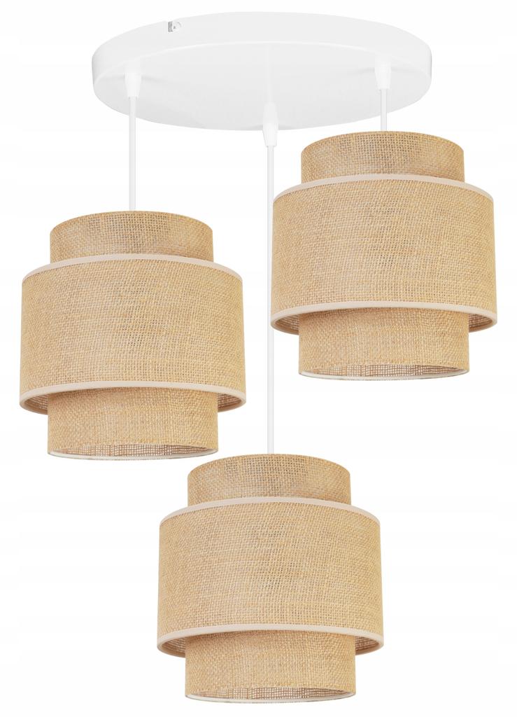 Hanging Lamp, Ceiling Chandelier, Lampshade, Boho Juta