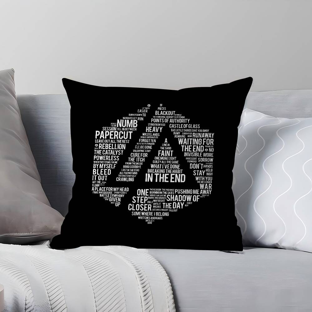 

Band L-Linkin Cool P-Park Pillowcase 45x45cm Cute Pillowcase Living Room Sofa Cushion Cover Bedroom Home Decoration 12x12Inch