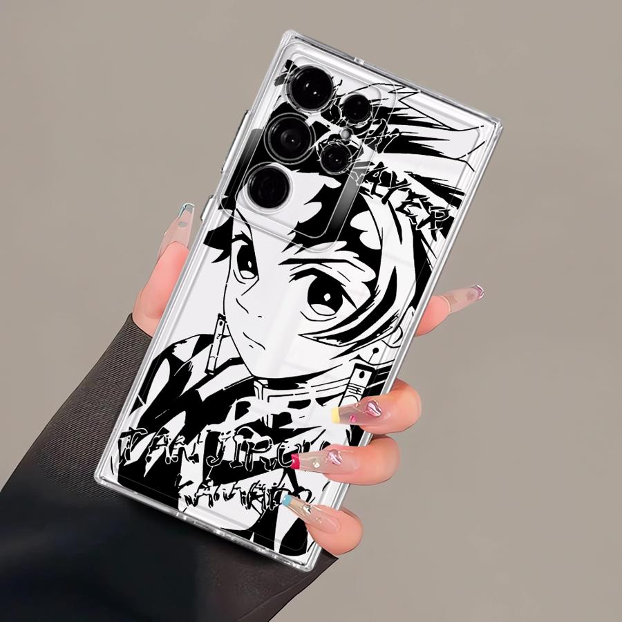 

Чехол для телефона Samsung Galaxy S26 S23 Ultra S22 FE Note 20 Ultra 10 S20 Plus S21 S24 S25 Edge с аниме-дизайном D-Demon S-Slayer Galaxy S22 5G