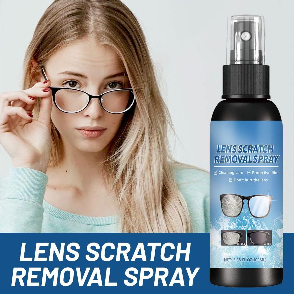 Spray Detergente per Lenti Occhiali 100ML Antiappannante Rigenerante Soluzione Detergente Delicata per Occhiali da Sole Rimozione Polvere