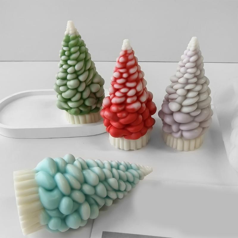 Silicone Candle Molds Candle Making Moulds Christmas Tree Shape Soap Moulds Silicone Ornament Molds for Art Enthusiasts