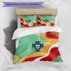 Set Biancheria da Letto Stampata Calcio Portogallo 3 Pezzi Set Copriletto Traspirante Accogliente come Regalo per la Casa Nuova o per le Feste