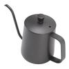 Long Narrow Coffee Kettle Black Stainless Steel Rustproof Small Pour Over Kettle with Lid for Home 350ml
