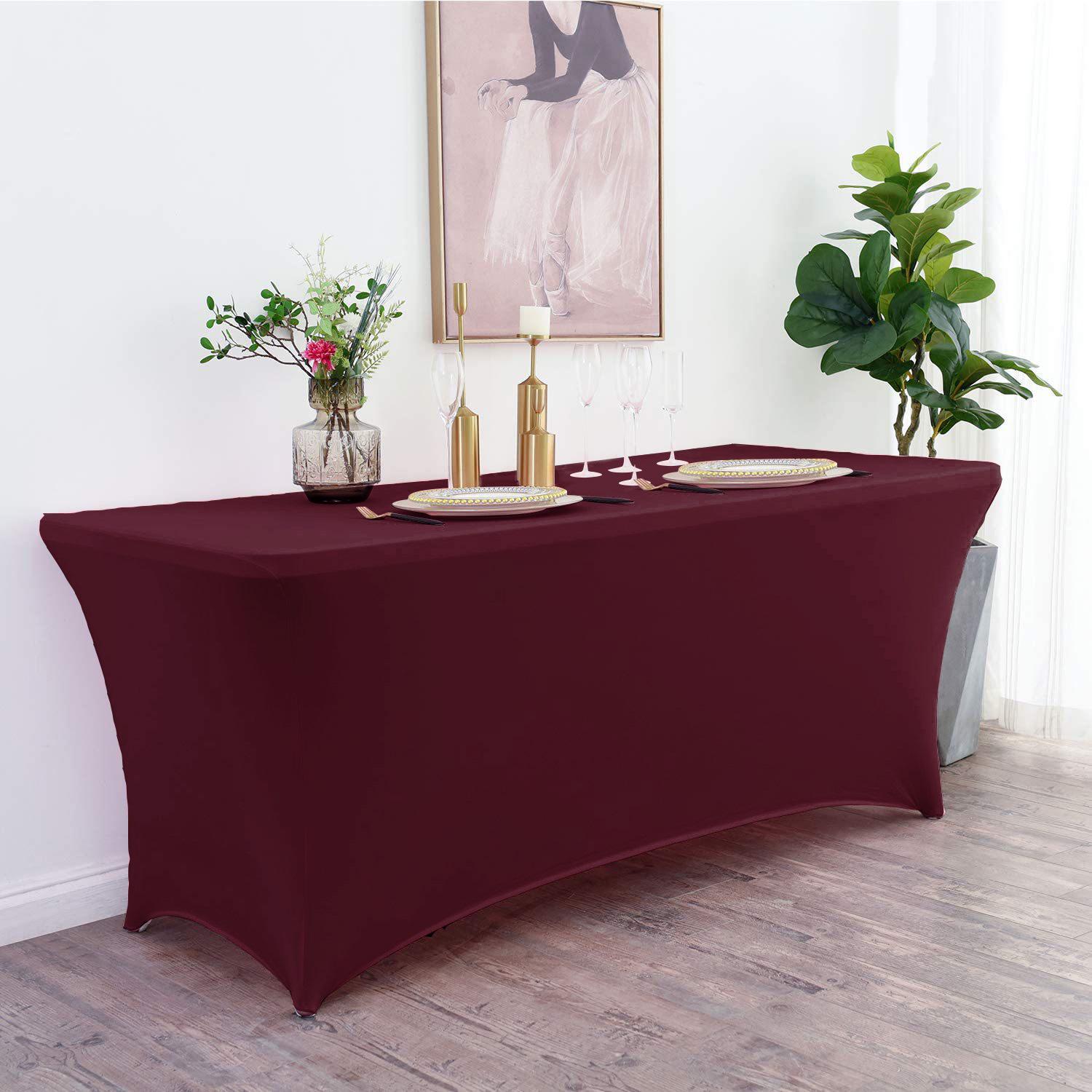 

Luxury Elastic Tablecloth for Weddings & Events - Solid Color, Full Wrap, Rectangular 120x40x75cm
