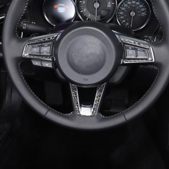 For Mazda MX-5 Miata 2016-2024 Real Carbon Fiber Steering Wheel Control Strip