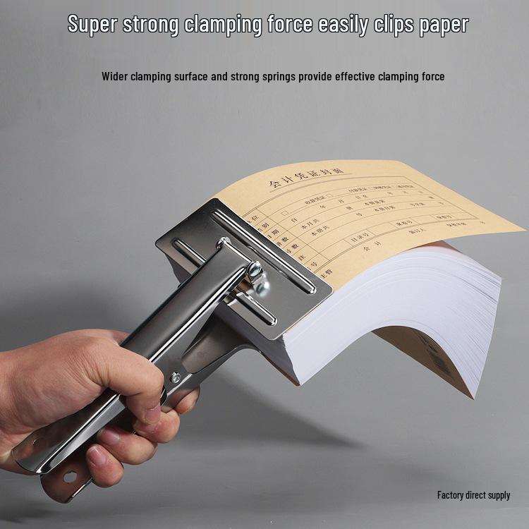 Extra Large Iron Clip for Binding and Organizing A4 Accounting Vouchers and Receipts