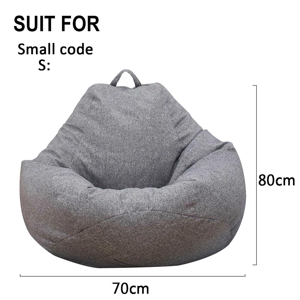 Velký malý líný potah na pohovku křesla bez výplně lněné plátno Lehátko Sedák sedací vak Pouf Puff Pohovka Tatami Obývací pokoj