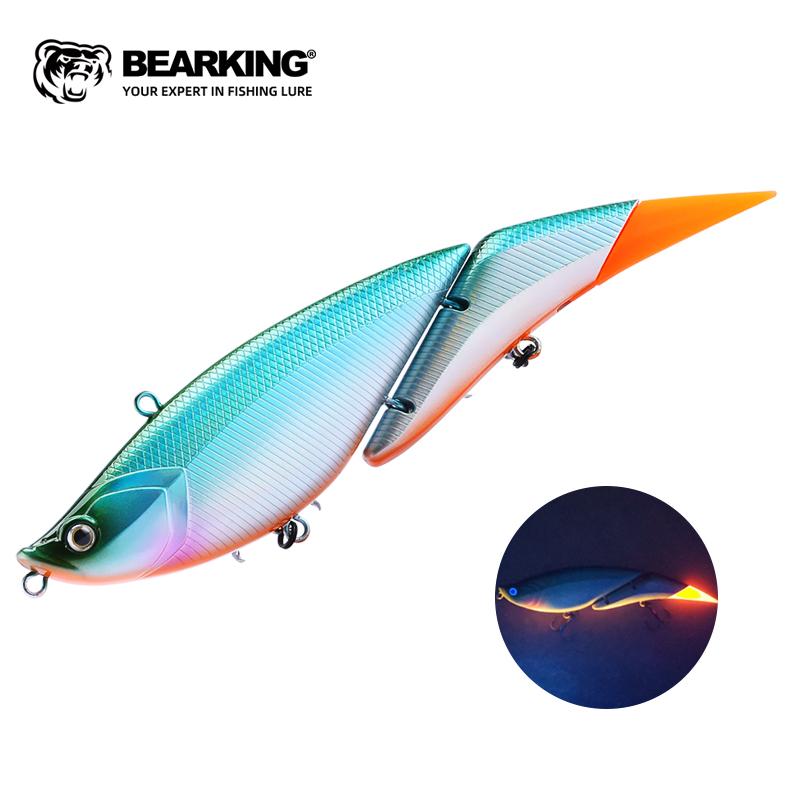 BEARKING Top Fishing Lure 190mm 56g 2oz Jointed minnow Wobblers ABS Body with Soft Tail SwimBaits soft lure for pike and bass