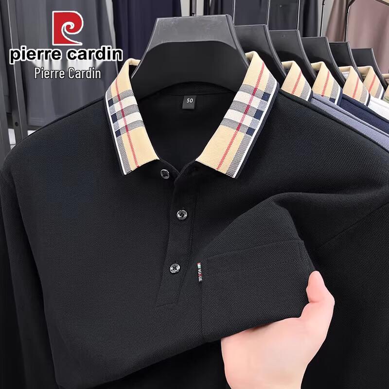 Pierre Cardin Men's Long Sleeve Cotton Polo Shirt