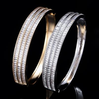 Light Luxury Open-face Women's Fashionable Simple and High-end Zircon Bracelets Couple Style Bracelet