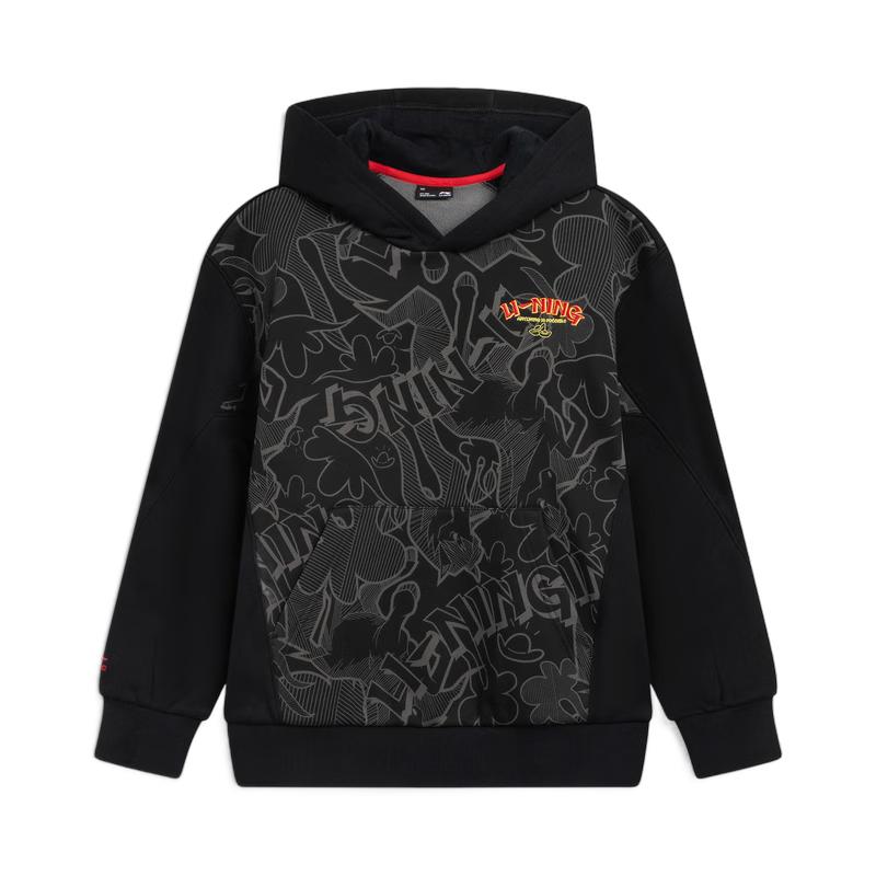 Толстовка с капюшоном и флисовой подкладкой Li-Ning XS чёрный
