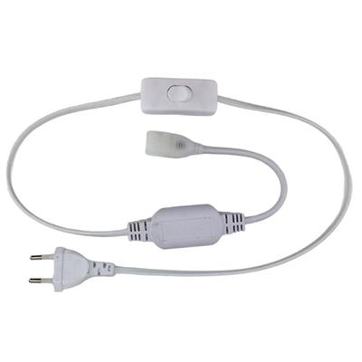 Prise d'alimentation 220V avec interrupteurs pour bandes LED haute tension Connecteur d'éclairage Sans soudure Adaptateur d'alimentation Facile à installer