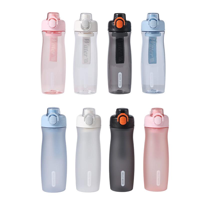 Water bottle new summer PC transparent kettle simple outdoor sports portable single hand open large capacity sealed leak-proof water cup
