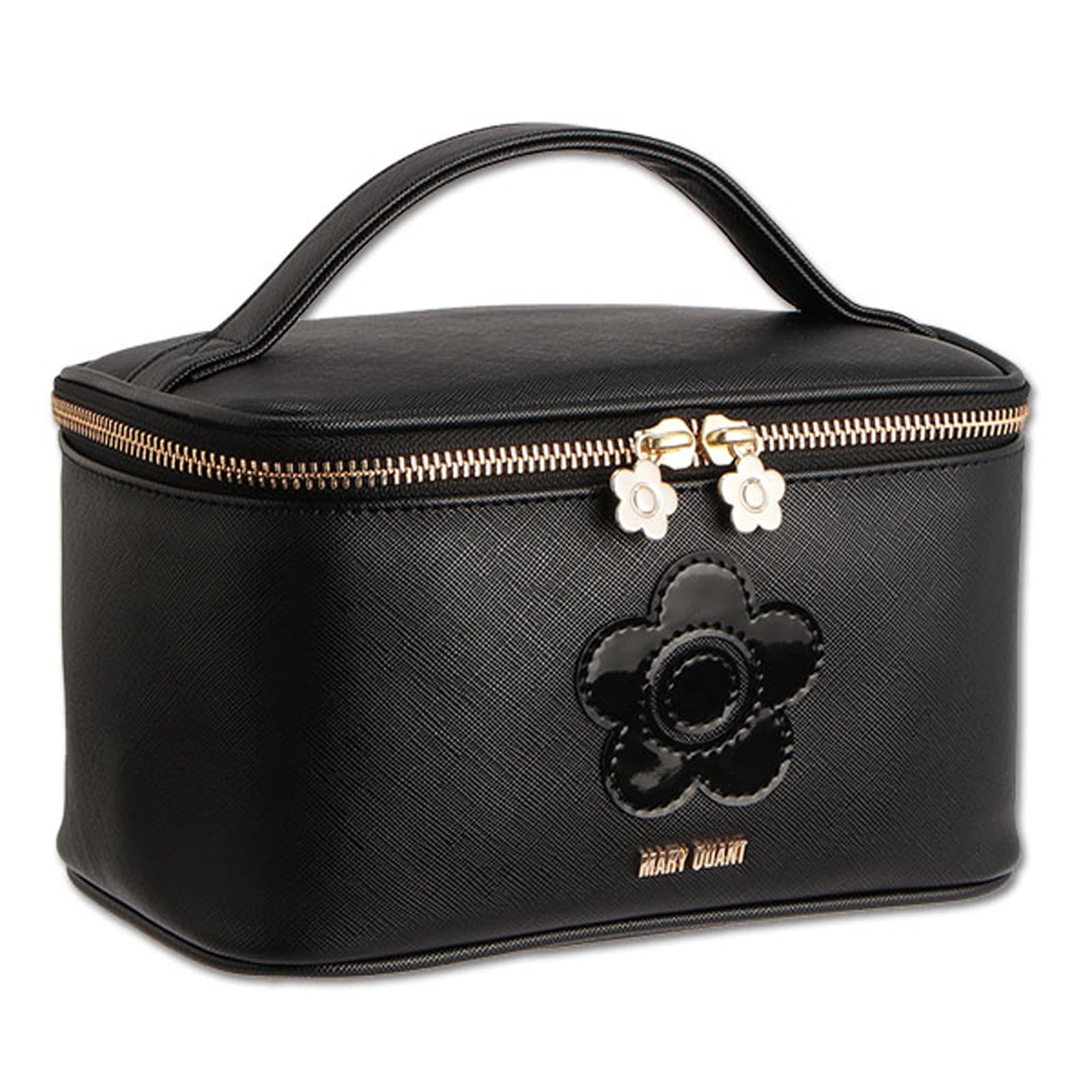 

MARY QUANT Saffiano Daisy Patch Mirror Vanity Black чорний
