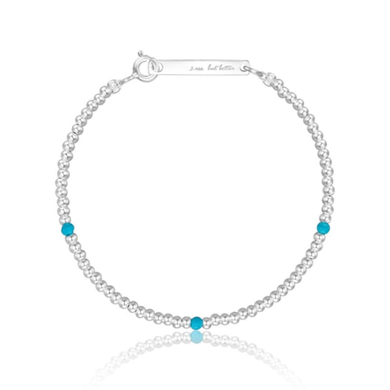 LUNNE Silver 925 Breeze Turquoise Point Bracelet #LSB24