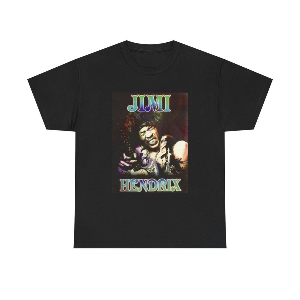 Jimi Hendrix Tshirt Retro Rock Music Graphic Unisex Heavy Cotton Tee Unisex T-Shirt S