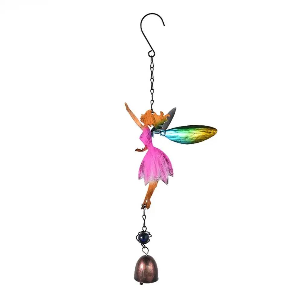 Creative Retro Fairy Angel Wind Chimes Realistic Hanging Fairy Wind Bell Handmade Romantic Metal Windchimes Balcony