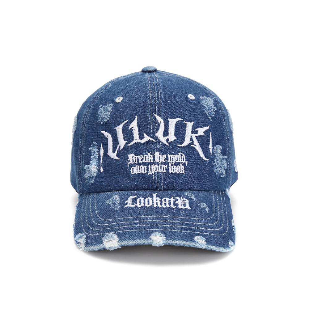ULUK Noah Washed Denim Ball Cap_Broken Denim