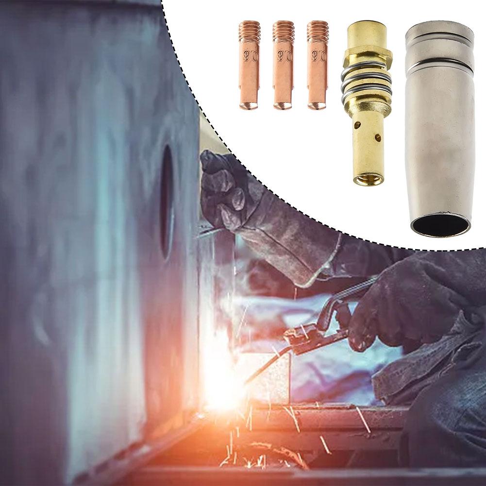 1 Set Welding Nozzle MIG Contact Tip Consumables MIG Welding MB15 15AK Contact Tip 0.6/0.8/0.9/1.0/1.2mm