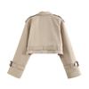 Spring, New Women's Jacket Casual Style Loose with Belt Long Sleeve Short Trench Coat Top