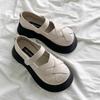 2025 Spring and Summer New Women's Shoes Platform Heightening Retro College Style Japanese Jk Shoes French Mary Jane Small Leather Shoes