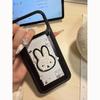 Cute polka dot embroidery Miffy Rabbit is suitable for Apple 16/17promax mobile phone case IP15 bulging bag leather pattern 14Pro