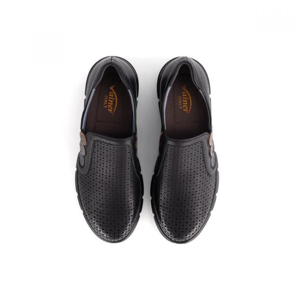 Vainer Women S Comfort Punching Loafer Black 346f0v1ba