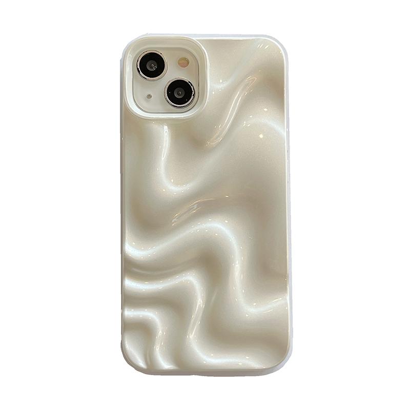 Stilvolle Weinrote Unregelmäßige Wasserwellen 3D Handyhülle Für Für Iphone 17 Air 16 1 14 13 12 11 Pro Max Weiche Silikon-Rückseite
