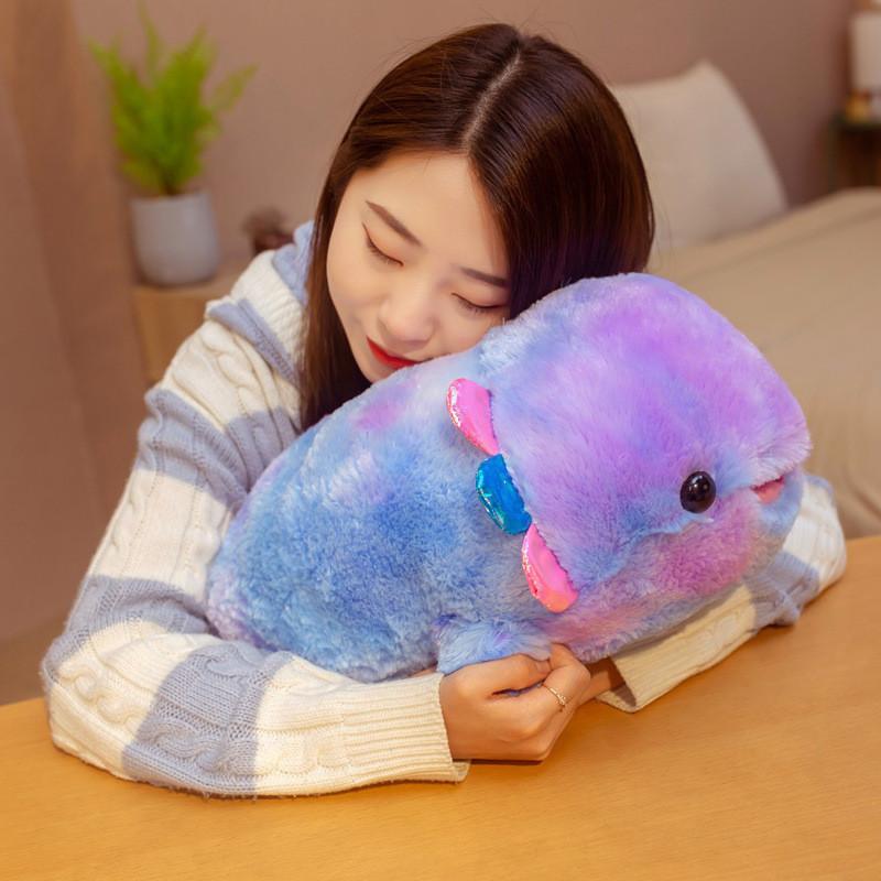 Adorable Axolotl Plush Toy Stuffed Animal Cute Dinosaur Pillow Ideal Birthday Gift