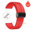Magnetic Silicone Watch Strap 18mm 20mm 22mm Bracelet Magnetic Metal Buckle Wristband Quick Release Men Women Band Accessories