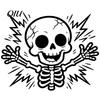 Traceless Switch Sticker Halloween Skeleton Light Sticker, Electric Decal, Removable Cover Decals, PVC Waterproof Wall Art for Home