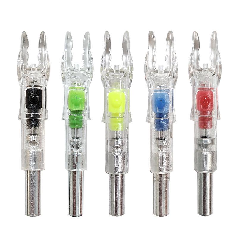 Auto-Light LED Nock for 6.2mm Carbon Arrows with Switch