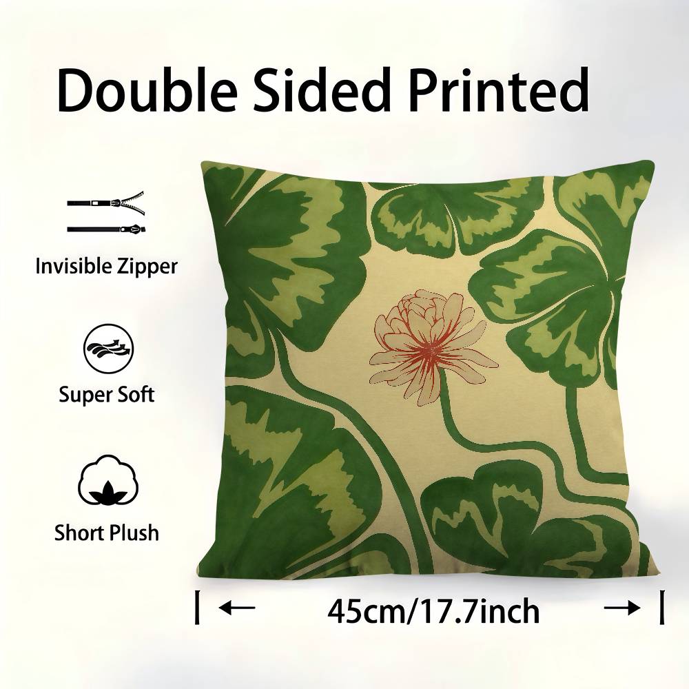 Lucky Clover Good Luck Ins Pillowcase Toon Gift Cushion Cover Bedroom Home Sofa Chair Seat Decor Pillow Case