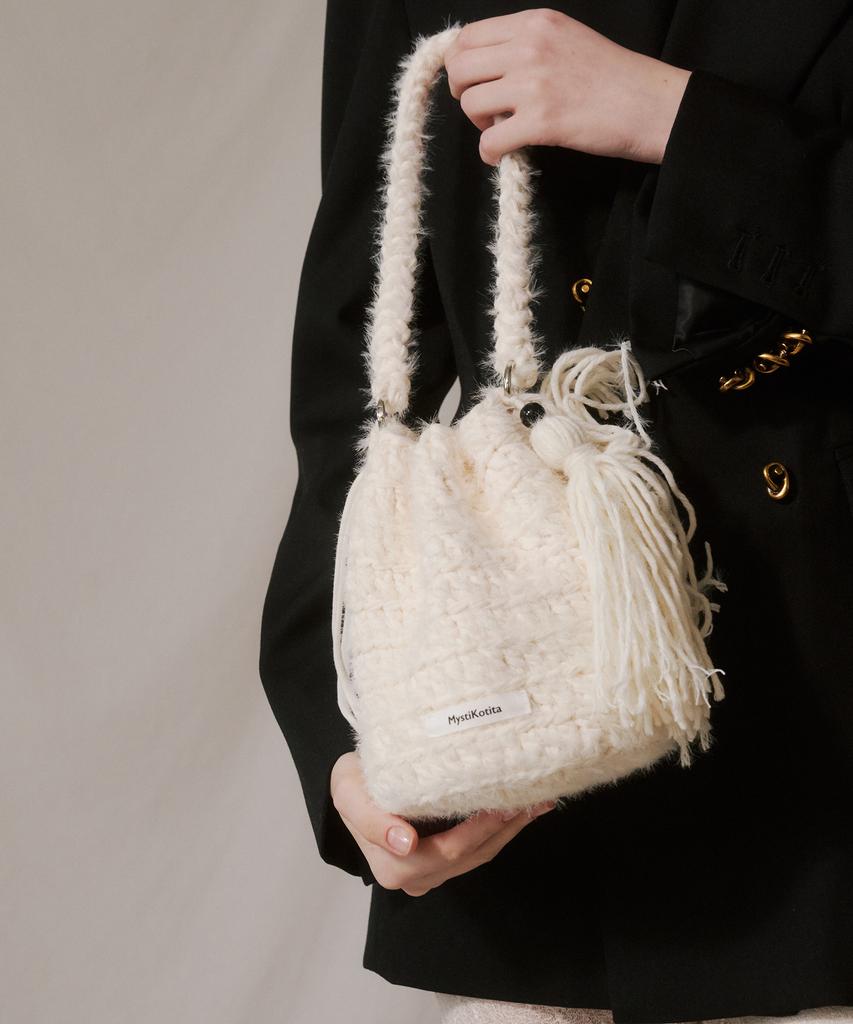 Mystikotita Dusk Bloom Tassel Bag - Ivory