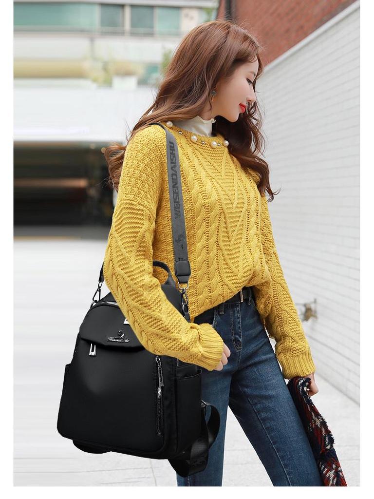Women's Oxford Cloth Dual-Use Backpack: 2025 Large Capacity Casual Mummy Bag for Travel