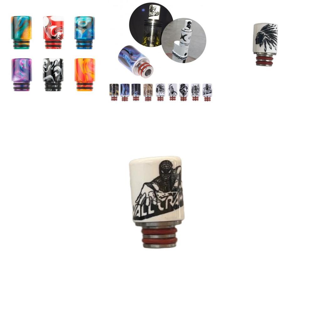 Pirate Lion 510 Drip Tip Ceramic Stainless Steel Smokeless Mouthpiece For Gift Shows