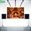1Pcs Santa Gifts Cozy Fireplace Warmth Decoration Background Christmas Backdrop Decorations For Photo Studio Photo Booth Party