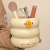 DIY Desktop Pen Holders Container Cute Stationery Organizer Cosmetic Brush Storage Box Makeup Tool Rack Office Pen Stand Utensil