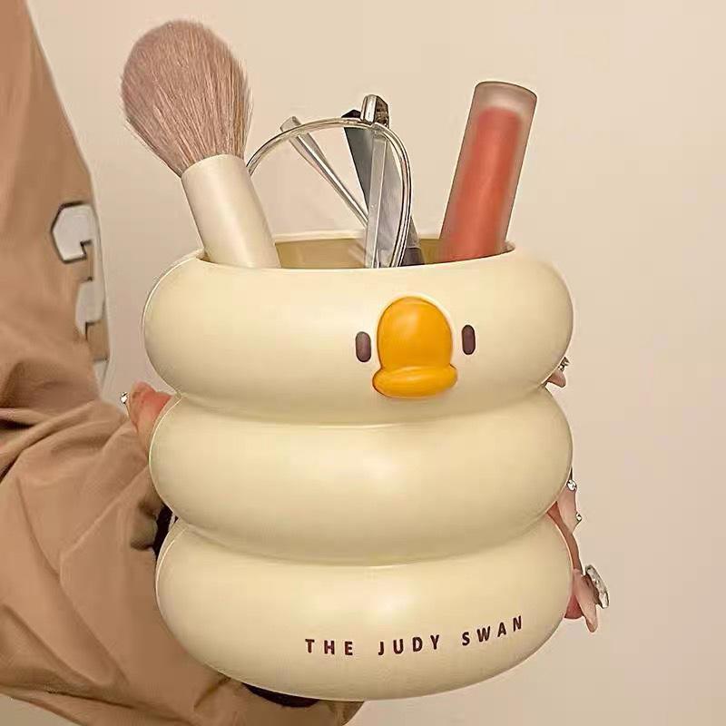 DIY Desktop Pen Holders Container Cute Stationery Organizer Cosmetic Brush Storage Box Makeup Tool Rack Office Pen Stand Utensil