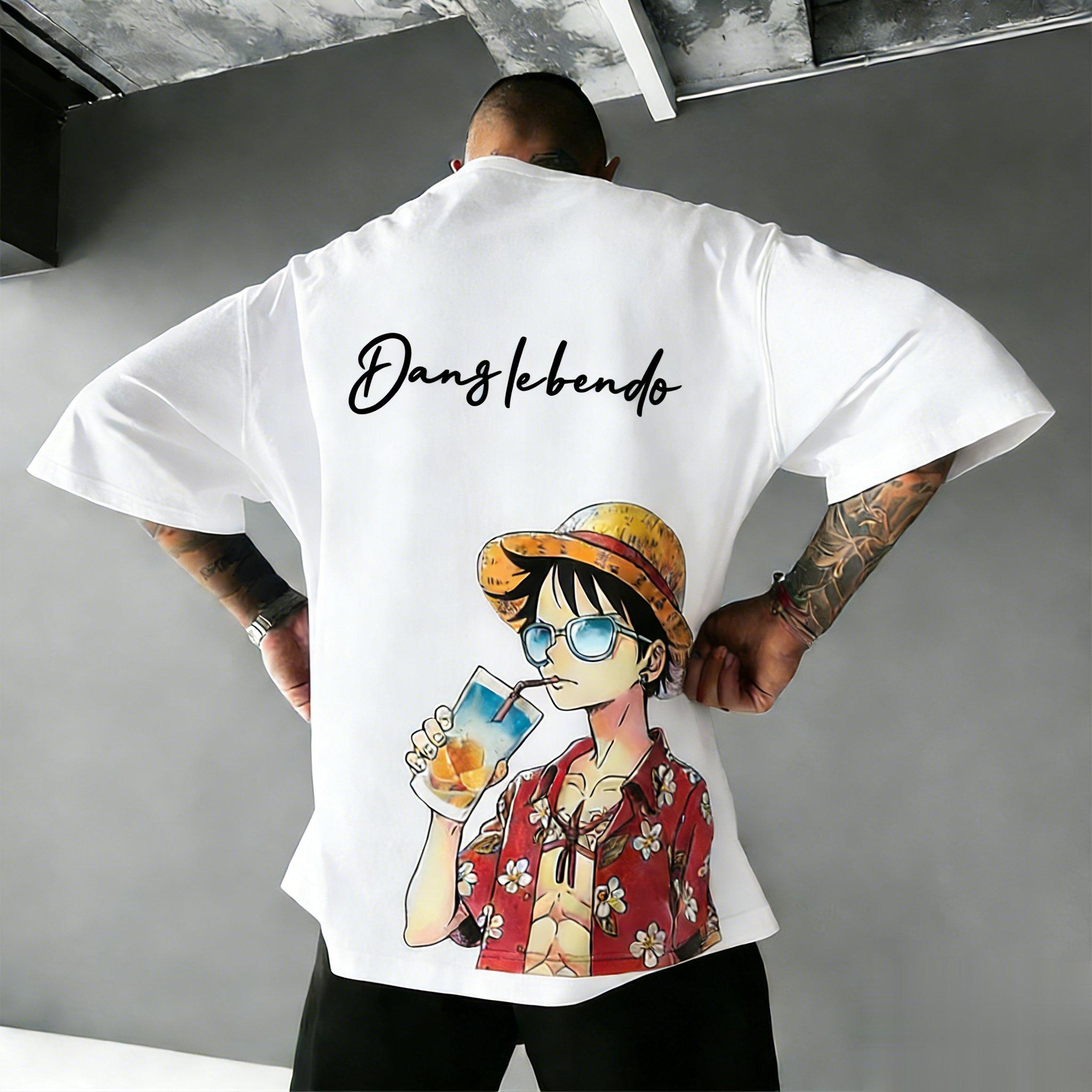 

Футболка з графічним принтом аніме One Piece Луффі для чоловіків і жінок, з круглим вирізом, коротким рукавом, топ 2026 Літній повсякденний вуличний одяг Y2k одяг Унісекс L