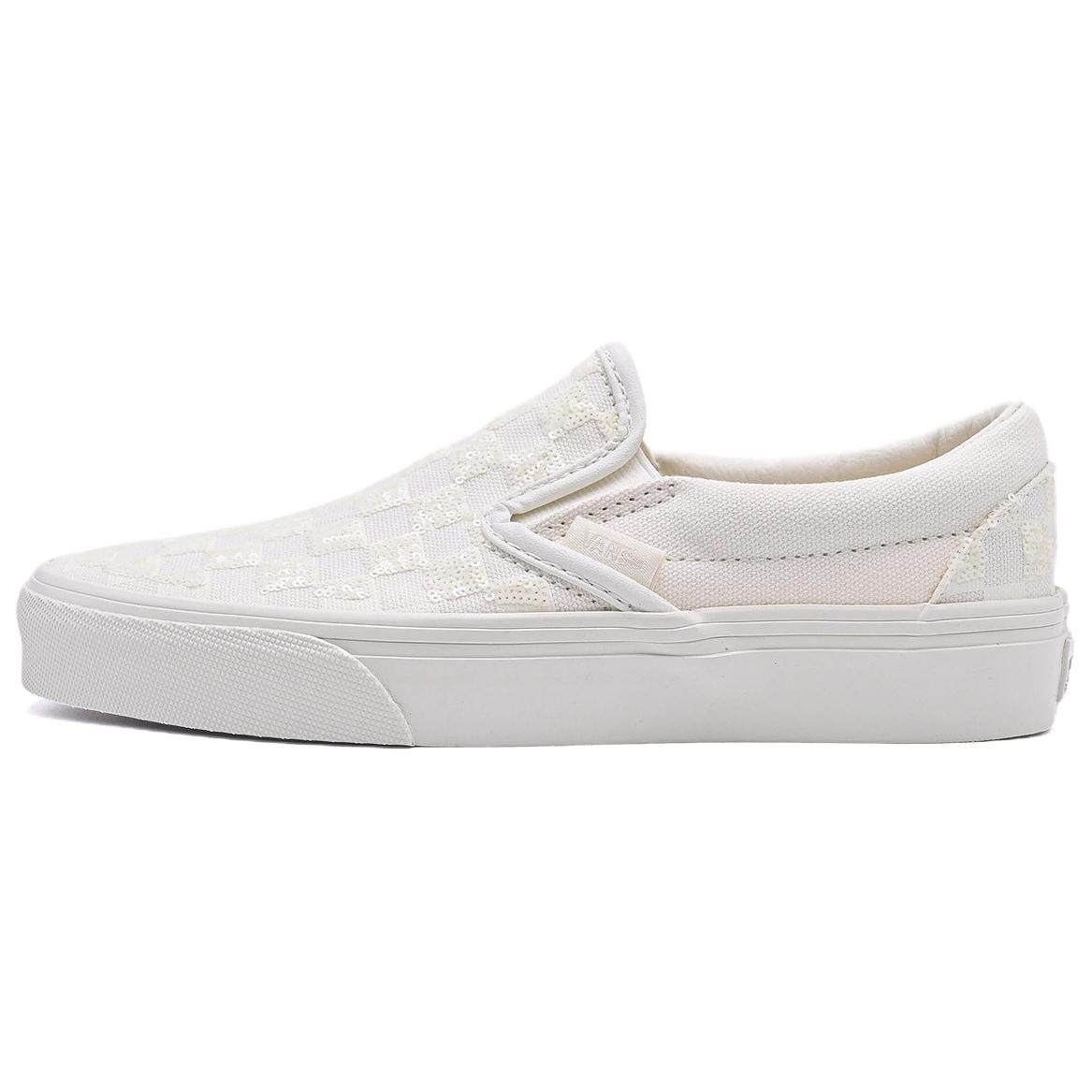 Vans CLASSIC SLIP On Кеды для скейтбординга Унисекс Низкие Экру VN000D6YC13 36