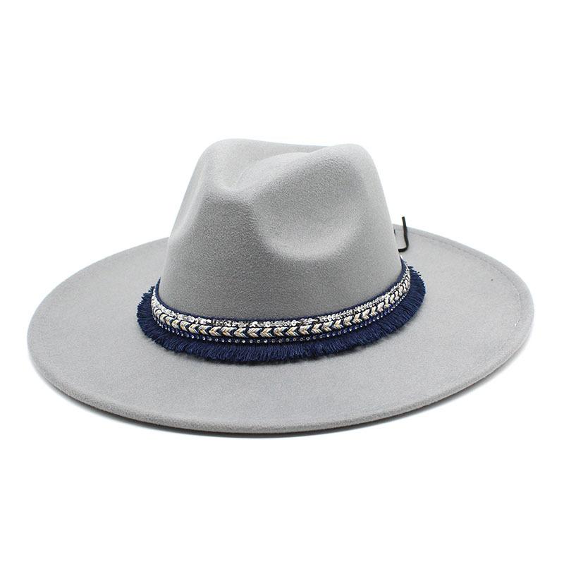 Pfirsichherz Top 9,5 cm Breite Krempe Zylinderhut Ethnischer Stil Accessoires Jazzhut Kaschmir Filzhut Gentleman- und Damenhut