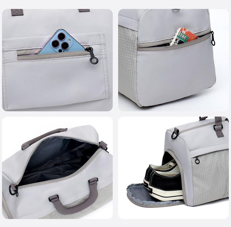 Unisex Large Capacity Travel Tote: Handheld or Shoulder Gym Bag with Wet/Dry Separation, Shoe Compartment, and Outdoor Sports Storage.