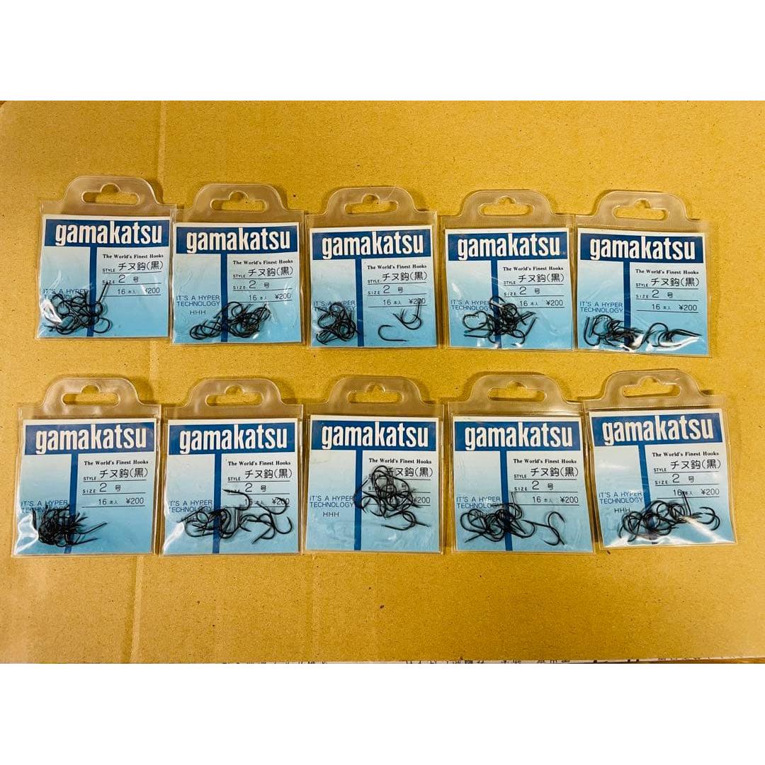 Used Gamakatsu Chinu needles No. 2, No. 3, No. 4, 10 pieces each, new, unopened, bulk sale