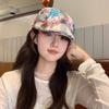 New retro niche tie-dye forward hat female face small fashion spice newsboy hat spring and autumn y2k Harajuku