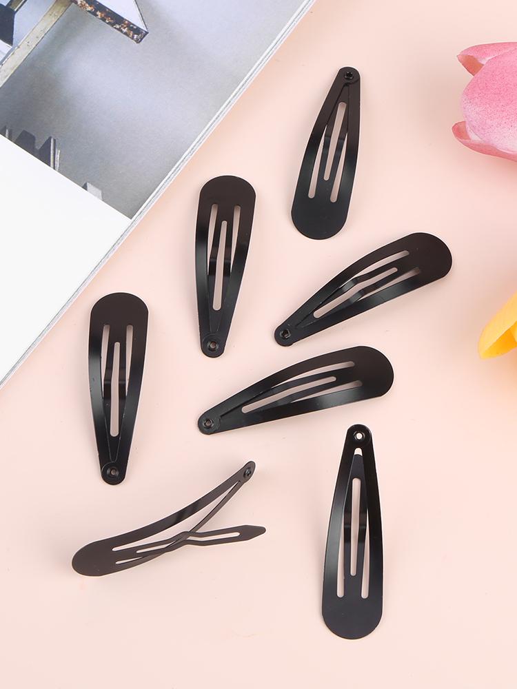 100Pcs Snap Hair Clips Metal Hair Clips Silver/Gold/Black/Pink Fashion Hair Pins Stylish Hair Barrettes Hair Accessories